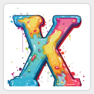 letter X cartoon art v2 Magnet